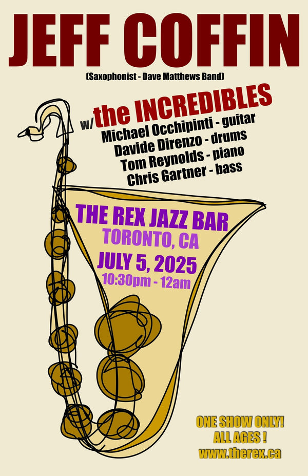 Jeff Coffin & The Incredibles - Saturday, July 5th, 2025 @ 10:30pm